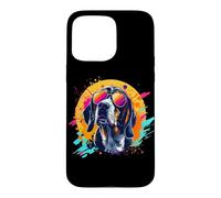 Custodia per iPhone 15 Pro Max Mens Funny Retro Vintage 80s Bright Bluetick Coonhound Lover