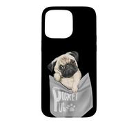 Custodia per iPhone 15 Pro Max Men's Women's Kids Funny Cool Pocket Pug Pets Graphic Design