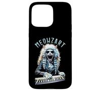 Custodia per iPhone 15 Pro Max Meowzart Mozart - Tastiera per pianoforte con musica classica divertente