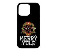 Custodia per iPhone 15 Pro Max Merry Yule - Winter Solstice - Holly Pentagram - Gift