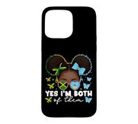 Custodia per iPhone 15 Pro Max Metà Lucian e Giamaicana St Lucia Giamaica Bandiera Bambini Ragazze