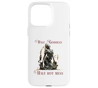 Custodia per iPhone 15 Pro Max Mezza Dea, Hot Mess Manifestazione Spirituale Divertente