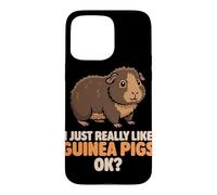 Custodia per iPhone 15 Pro Max Mi piacciono davvero le cavie Ok Cute Teddy Guinea Pig