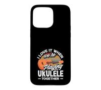 Custodia per iPhone 15 Pro Max Mi piace quando suoniamo l'ukulele insieme Retro Sun