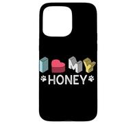 Custodia per iPhone 15 Pro Max Miele personalizzato Dog Name Honey Pet Lover