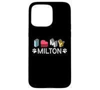 Custodia per iPhone 15 Pro Max Milton Nome cane personalizzato Milton Pet Lover
