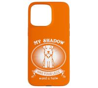 Custodia per iPhone 15 Pro Max Miniature Schnauzer My Dog is My Shadow Funny Pet Dog Lover