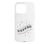 Custodia per iPhone 15 Pro Max Minimal Piano Beat Tastiera Note Musicali Pianista Arte Musicale