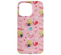 Custodia per iPhone 15 Pro Max Minions Big Heart All Over Print
