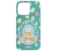 Custodia per iPhone 15 Pro Max Minions Easter Spring Into Fun