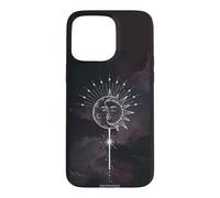 Custodia per iPhone 15 Pro Max Mistico Sole Luna Arte Estetica Design Spirituale Celestiale