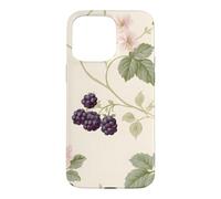 Custodia per iPhone 15 Pro Max Modello Cottagecore del fiore rosa del rovo della mora