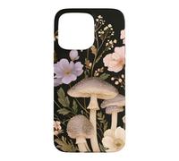 Custodia per iPhone 15 Pro Max Modello di fiori scuri e funghi velenosi