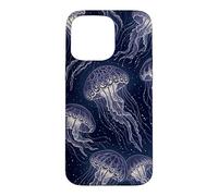Custodia per iPhone 15 Pro Max Modello estetico delle meduse del mare profondo