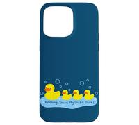 Custodia per iPhone 15 Pro Max Mommy You're My Lucky Duck Cute Rubber Ducky