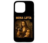 Custodia per iPhone 15 Pro Max Mona Lifta Muscle Mona Lisa Lifting Weights Bodybuilding Gym