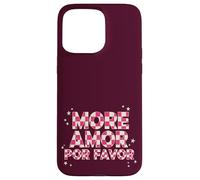 Custodia per iPhone 15 Pro Max More Amor Por Favor Romance Stars Motivo a scacchi
