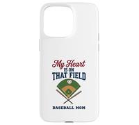 Custodia per iPhone 15 Pro Max My Heart Is On That Field Baseball Mom Proud Game