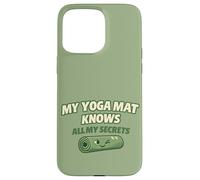 Custodia per iPhone 15 Pro Max "My Yoga Mat Knows All My Secrets" simpatico regalo divertente per gli yogi