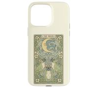 Custodia per iPhone 15 Pro Max Mystical Pug Howling at The Moon Tarocchi Card Art Dog Amante