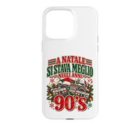 Custodia per iPhone 15 Pro Max Natale Anni 90 Nostalgia Vintage Musica e Ricordi