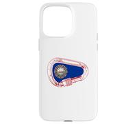 Custodia per iPhone 15 Pro Max New Hampshire Flag Rock Climbing Moschettone
