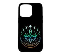 Custodia per iPhone 15 Pro Max Nodo Celtico Luna Simboli Elementi Terra Aria Acqua