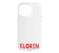 Custodia per iPhone 15 Pro Max Nome gatto Florin Gifts All I Need Is Coffee Cat Named Florin