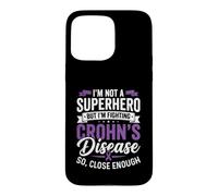 Custodia per iPhone 15 Pro Max Non sono un supereroe ma sto combattendo la malattia di Crohn