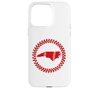 Custodia per iPhone 15 Pro Max North Carolina Baseball Stitch Circle Emblema Carolinian Ball