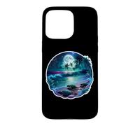 Custodia per iPhone 15 Pro Max Notte delle tartarughe marine sulla spiaggia sotto cielo stellato estate arte