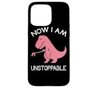 Custodia per iPhone 15 Pro Max Now I'm Unstoppable - Funny T-Rex Dinosaur