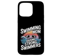Custodia per iPhone 15 Pro Max Nuoto Mom Raising Strong Nuotatori Nuotare Team Pride