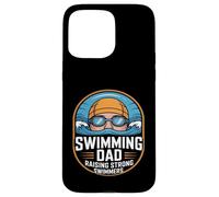 Custodia per iPhone 15 Pro Max Nuoto Papà Allevare Nuotatori Forti Nuotare Team Padre