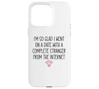 Custodia per iPhone 15 Pro Max Online Dating Anniversary Dating App Funny His Her Couples