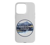 Custodia per iPhone 15 Pro Max Oregon Coast Pacific NW Vacation Souvenir Acquerello Design