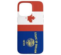 Custodia per iPhone 15 Pro Max Oregon e Canada Uniti nelle Radici