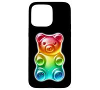 Custodia per iPhone 15 Pro Max Orsetto gommoso Candy Rainbow