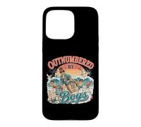 Custodia per iPhone 15 Pro Max Outnumbered By Boys Beach Divertente Ragazzo Mamma