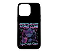 Custodia per iPhone 15 Pro Max Overstimulated Moms Club Retro Night Shift Edition Mama