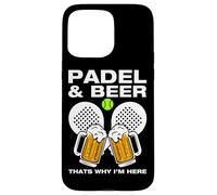 Custodia per iPhone 15 Pro Max Padel & Beer divertente padel ball giocatore