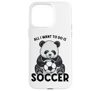 Custodia per iPhone 15 Pro Max Panda Soccer Tutto quello che voglio fare è un simpatico giocatore di orsi