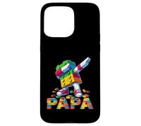 Custodia per iPhone 15 Pro Max PAPA Master Builder Dabbing Building Blocks Father's Day Fun