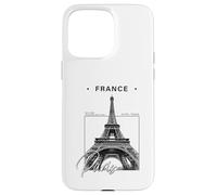 Custodia per iPhone 15 Pro Max Parigi Francia Torre Eiffel minimalista souvenir di viaggio