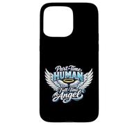Custodia per iPhone 15 Pro Max Part Time Human Full Time Angel Parents Kids Cool Wings