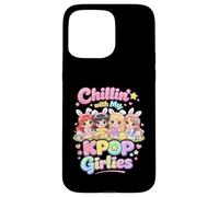 Custodia per iPhone 15 Pro Max Pasqua Kpop Musica Chillin Con Il Mio K-pop Ragazze Donne Ragazze