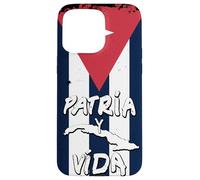 Custodia per iPhone 15 Pro Max Patria y Vida Cuban Flag Cuba Cuban Roots Black