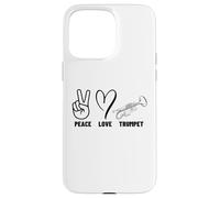 Custodia per iPhone 15 Pro Max Peace Love Trumpet Proud Uomo Donna Trumpeter