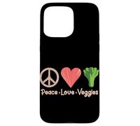 Custodia per iPhone 15 Pro Max Peace Love Verdure