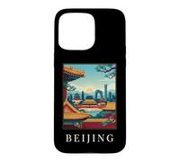 Custodia per iPhone 15 Pro Max Pechino, Cina, skyline città, viaggio, arte